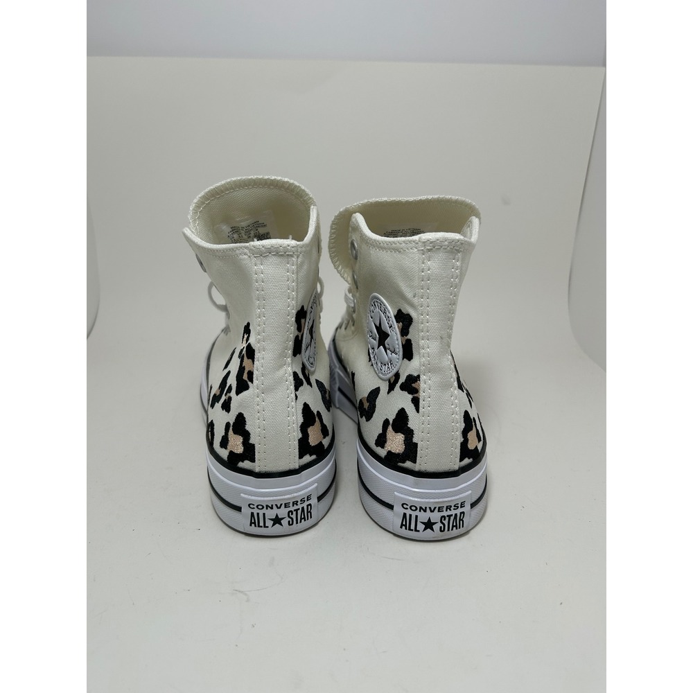 Converse Chuck Taylor All Star Lift Hi Leopard Print Platform Sneakers A14936C - Picture 7 of 10